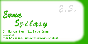 emma szilasy business card